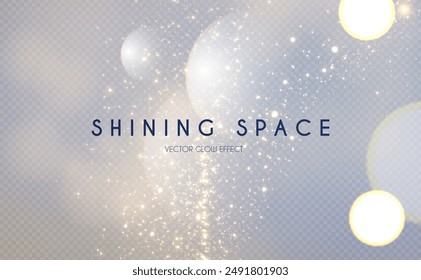 Efecto de luz bokeh oro suave. Diseño de fiesta y vacaciones brillantes. Desenfocar luz