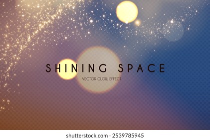 Suave efecto de luz bokeh dorado. Brillante diseño de vacaciones y fiesta. Luz borrosa