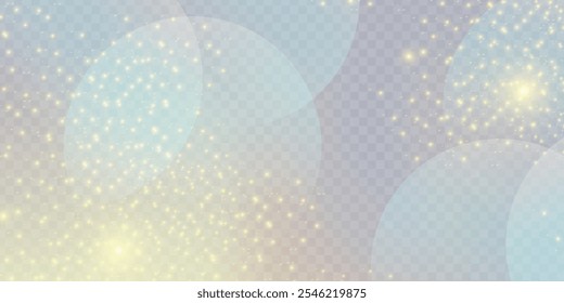 Suave efecto de luz bokeh dorado. Brillante diseño de vacaciones y fiesta. Luz de desenfoque EPS10