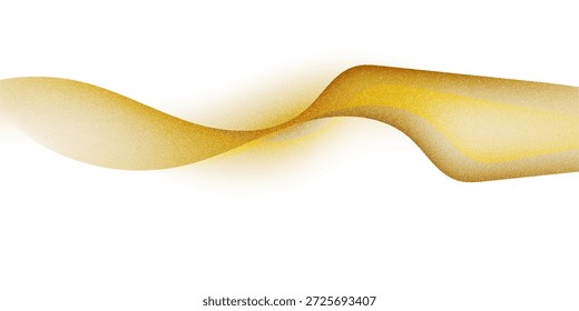 Fondo de onda transparente degradado de oro suave. Líneas onduladas fluidas coloridas de Smoke aisladas sobre fondo blanco. 