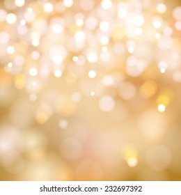 soft golden Christmas lights - festive bokeh background