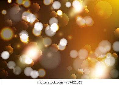 soft golden Christmas lights - festive bokeh background