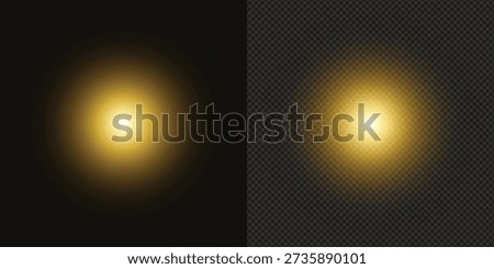 Soft golden glowing orb with radiant light bloom, perfect for magical effects, energy concepts, and abstract illumination backgrounds