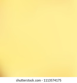 Soft golden gradient. Blurred abstract background. Gold gradient blurry blend. Holographic illustration. Smooth texture. Beautiful natural light vector. Holographic soft golden mesh. Light design.