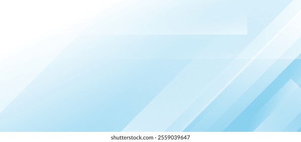 Soft gradient abstract background with transparent blue geometric shapes and clean design