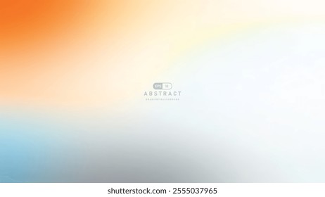 A Soft gradient abstract background with warm orange and cool blue tones blending into white