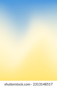 Soft gradient abstract illustration in Ukrainian flag colors. Blue and yellow mesh gradient background. Abstract fluid illustrations in y2k aesthetic.