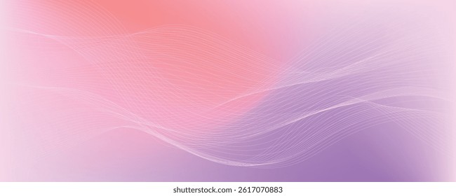 Soft Gradient Abstract Wave Background with Flowing Lines