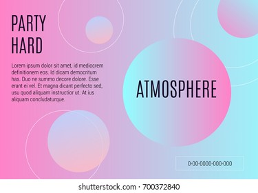 Soft gradient background abstract geometric design flier vector