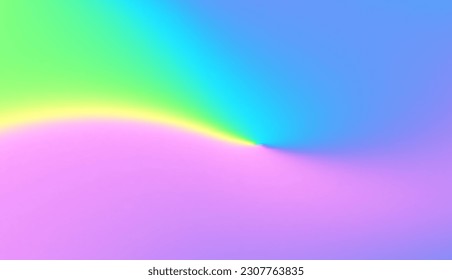 Soft gradient background for any design. Vector image. Holographic colors.