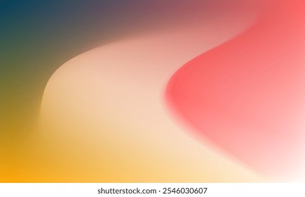 A soft gradient background blending warm tones of yellow, beige, and red with a hint of dark blue. The fluid transitions create a cozy, sunset-inspired feel, perfect for modern, aesthetic designs