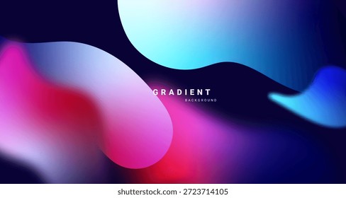Plano de fundo de gradiente suave com vetor de formas de cores em fluxo.