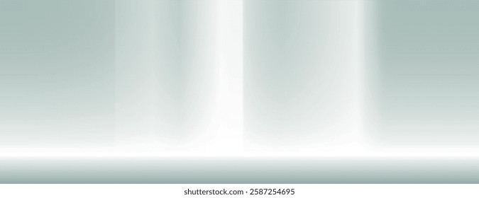 Soft gradient background with light gray and white hues. The background features a smooth, misty texture with gray and white tones. Gradient aesthetic background vector. Teal background.