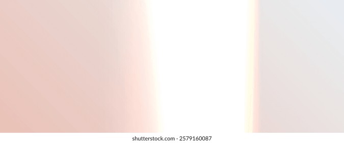 Soft gradient background with a smooth transition from peach to white. The background is peach and white with a gentle, blurred texture. Light leak background vector