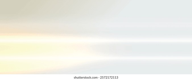 Soft gradient background with smooth transitions. Light yellow and white colors create a serene, blurred background effect. Gradient aesthetic background vector. Light background.