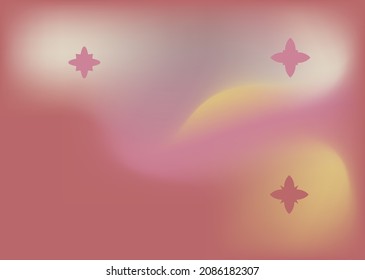 Soft gradient background with stars  and elements