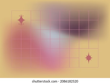 Soft gradient background with stars  and elements