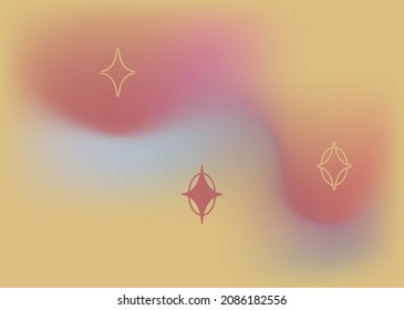 Soft gradient background with stars  and elements