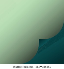 Soft gradient background with subtle texture and abstract curved shapes in muted green and teal tones