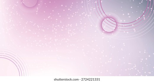 Un fondo de gradiente suave en transición de rosa a púrpura, adornado con puntos dispersos y círculos concéntricos.