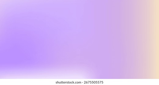 Soft Gradient Background vector with Pastel Purple and Yellow Colors. elegant background