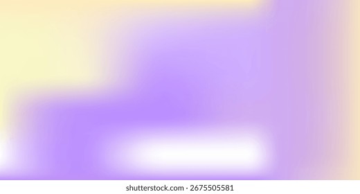 Vetor de fundo de gradiente suave com cores roxas e amarelas pastel. fundo elegante