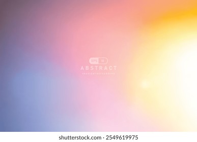 Fundo de gradiente suave com tons rosa quente, azul e amarelo criando atmosfera calmante e abstrata. Perfeito para projetos de design que precisam de efeito suave e calmante.