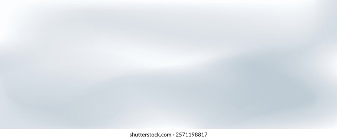 Soft gradient background, white and gray, with a smooth texture. This background creates a calm, serene atmosphere. White and gray background. Minimal abstract blur gradient vector background 