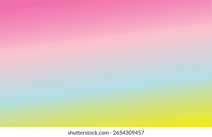 Una Suave Mezcla De Gradiente De Rosa Brillante A Azul Cielo Y Amarillo Soleado