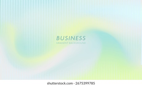 Fondo de negocios de gradiente suave con líneas de onda pastel abstracto en tonos azules, verdes y amarillos. Diseño minimalista moderno para presentaciones, carteles, Anuncios, Sitios web y marca corporativa.