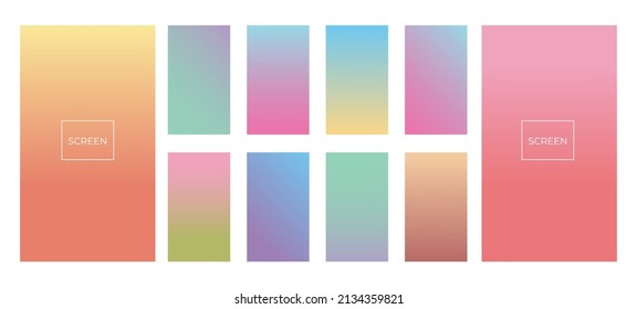 Fondo de color de gradiente suave. Diseño vectorial de pantalla moderna para aplicaciones móviles. Gradientes de color suave.