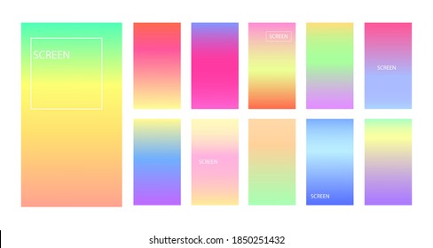 The soft gradient coloring the background  Modern screen design for mobile app  Vector illustration  Isolated white background