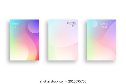 Diseño de cubierta de gradiente suave con abstractos de color arcoiris.