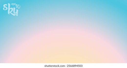 A soft gradient design transitioning from blue at the top to pink and yellow at the bottom, evoking a serene sunrise or sunset sky