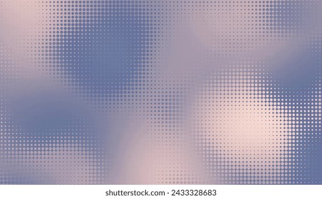 Soft gradient halftone dots background. Vector illustration. Abstract pop art style dots on abstract blur background