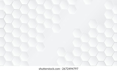 Papel de parede de hexágono de gradiente suave: uma fusão minimalista de geometria e serenidade em tons monocromáticos