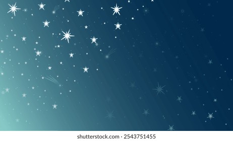 Soft gradient night sky with glowing stars, creating a dreamy cosmic background ideal for celestial and fantasy-themed designs.