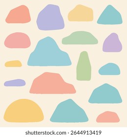 Conjunto de Vector Abstractas de Formas de Rock de gradiente suave