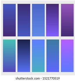 Soft Gradient Set Different Colors For Background. Design for Smartphone screen, mobile app Template, banner ,Wallpaper, background, flyer, Social media. Eps10