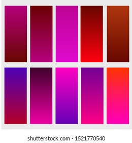 Soft Gradient Set Different Colors For Background. Design for Smartphone screen, mobile app Template, banner ,Wallpaper, background, flyer, Social media. Eps10