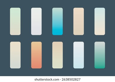 soft gradient set in isolated background