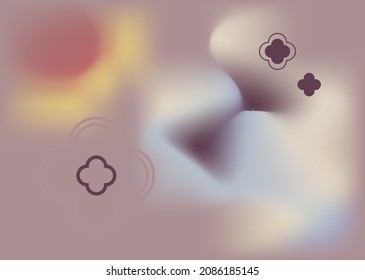 Soft gradient with stars and elements