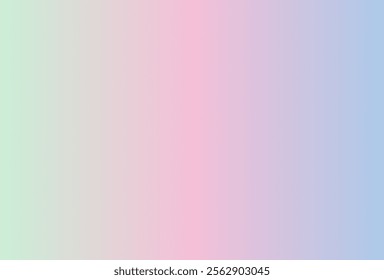 a soft gradient transitioning between pastel shades of green, pink, and blue. It evokes a calming and dreamy aesthetic, suitable for themes related to serenity, creativity, or minimalism.EPS