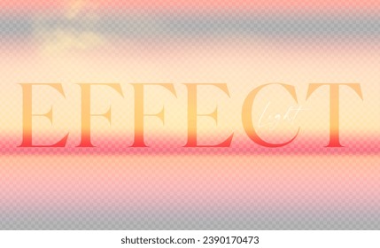 Soft gradient warm and sun shining light effect. Vector transparent blur design
