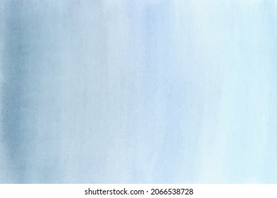Soft gradient watercolor background. Blue colorful hand painted, smooth texture art.