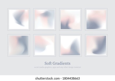 Soft Gradients Set Editable Vectors 