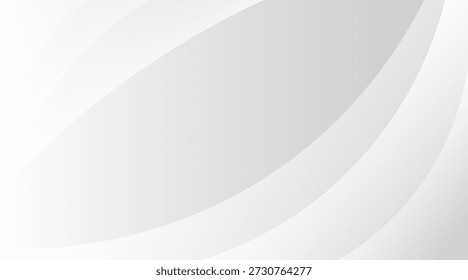 Fundo abstrato cinza suave com camadas de fluxo curvas.