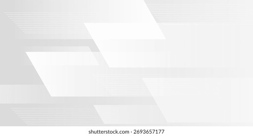 Soft gray abstract background with overlapping transparent square layers