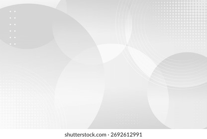 Fondo gris suave con Formas abstractas circulares transparentes, ideal para un diseño elegante, futurista o de presentación