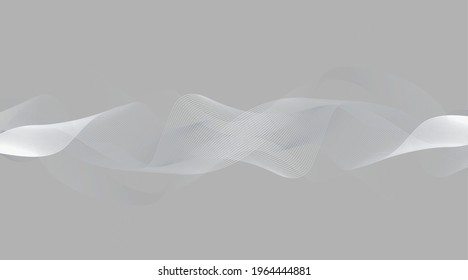 Soft Gray Digital Sound wave on Technology Background,Digital and Connection Concept design,Vector illustration.